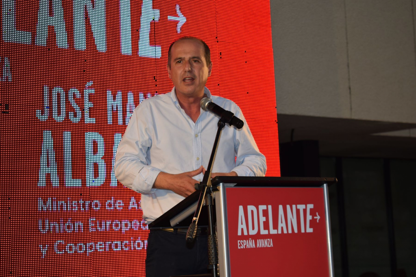 Alberto Rojo, durante un mitin en la capital//Imagen: PSOE Guadalajara.