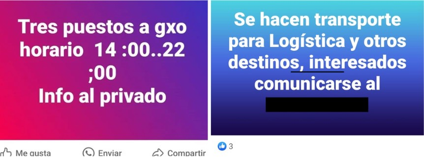 Estos son algunos de los anuncios que se pueden encontrar en las páginas de Facebook de Guadalajara.