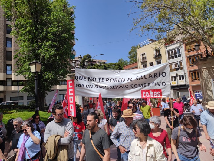 Manifestación del 1º de Mayo en Guadalajara en el año 2022//Imagen: cortesía Enrique Alejandre Torija.