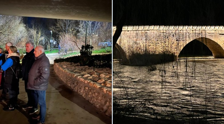 Responsables del Ayuntamiento, Policía Local y Protección Civil vigilan el cauce del río//Imagen: Ayuntamiento de Guadalajara X.