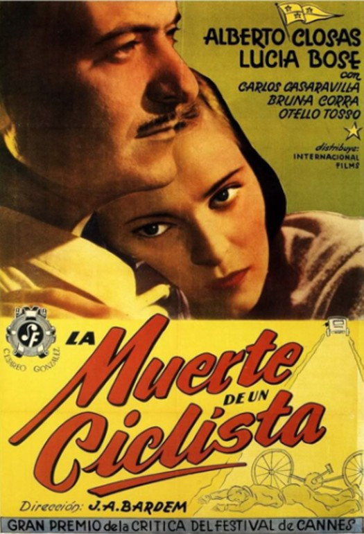 Cartel anunciador de “Muerte de un ciclista”. Procedencia foto: tuposter.com