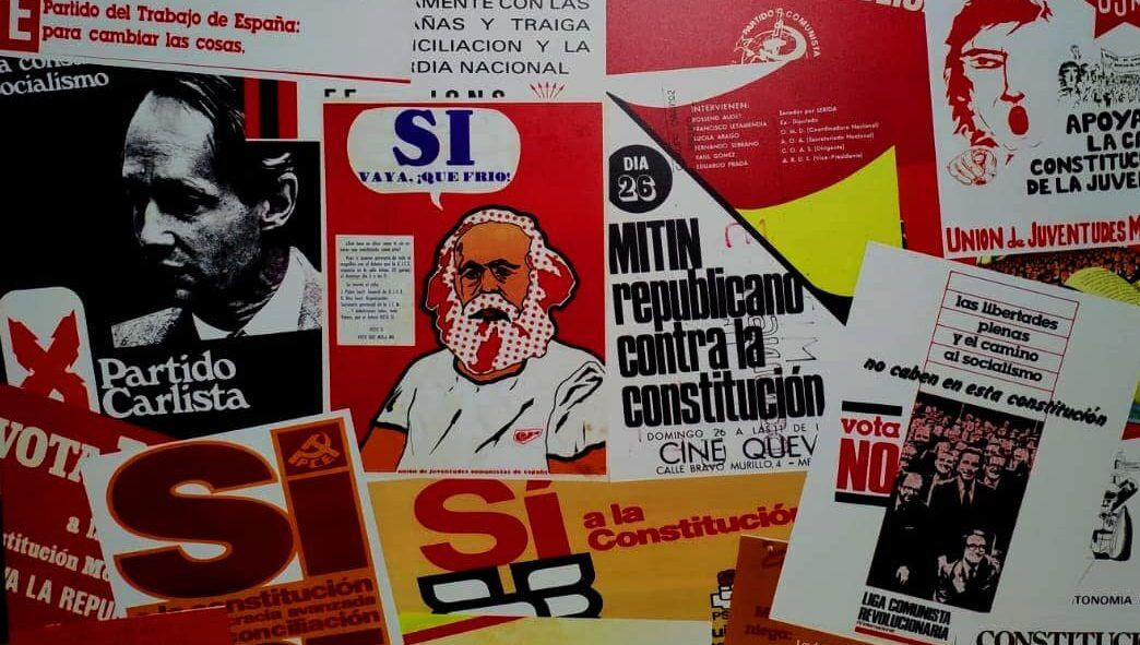 Carteles de distintos partidos para el referendum//Fuente: Web Congreso Diputados.