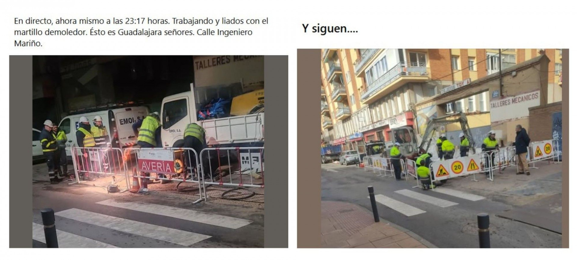 Algunos de los post colgados en un popular grupo de redes sociales de la ciudad correspondientes al 3 y al 4 de enero.