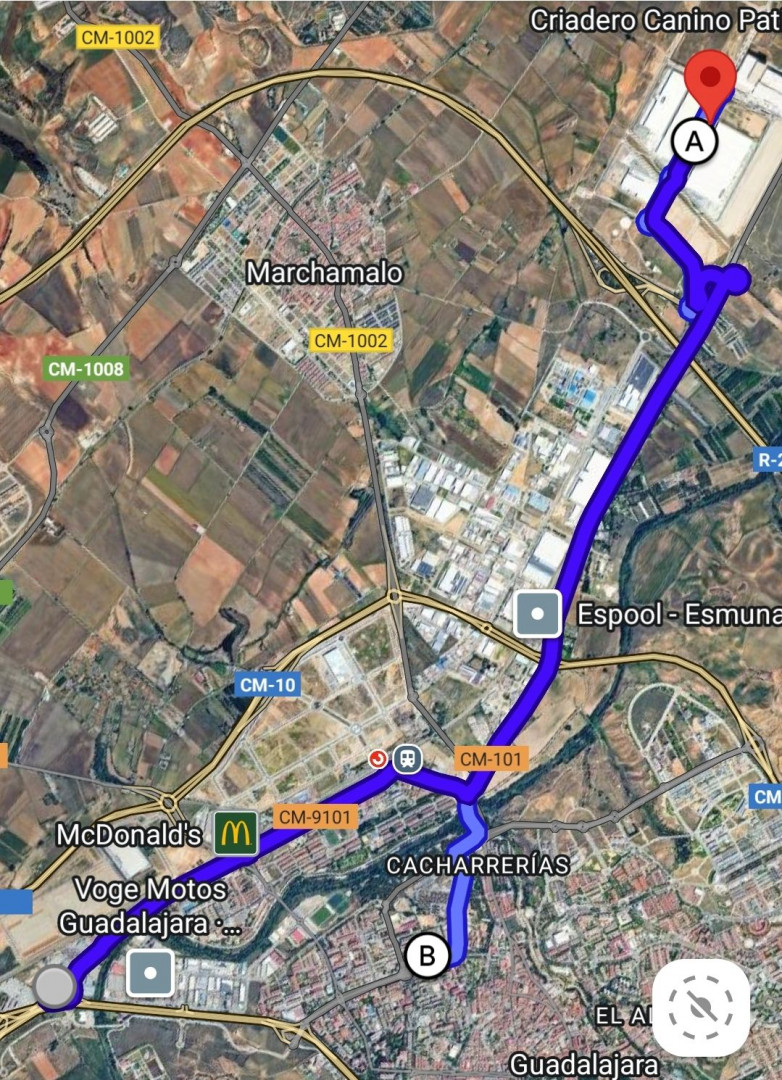 Recorrido de la tractorada de ma&ntilde;ana, d&iacute;a 8//Fuente: Adecgu.