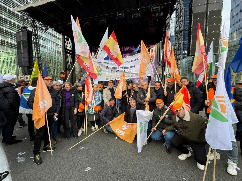 UPA CLM en las protestas en Bruselas//Imagen: UPA CLM