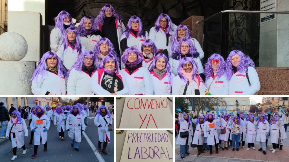 Varias trabajadoras salieron en el desfile del s&aacute;bado de Carnaval como una comparsa m&aacute;s para hacerse o&iacute;r y ver//Imagen: CCOO del H&aacute;bitat.