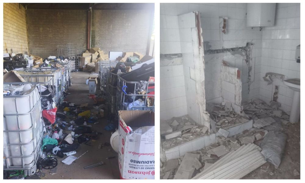 As&iacute; est&aacute;n las naves de la carretera de Fontanar//Im&aacute;genes: CCOO del H&aacute;bitat.