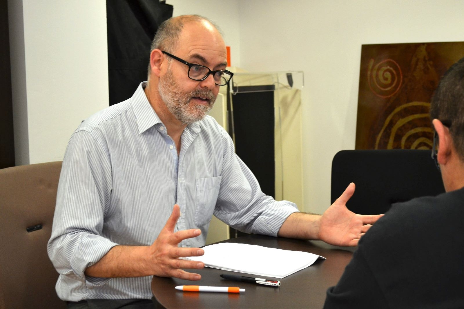 Enrique Burmeister, en un momento de la entrevista concedida a El Decano de Guadalajara//Imagen: Ciudadanos