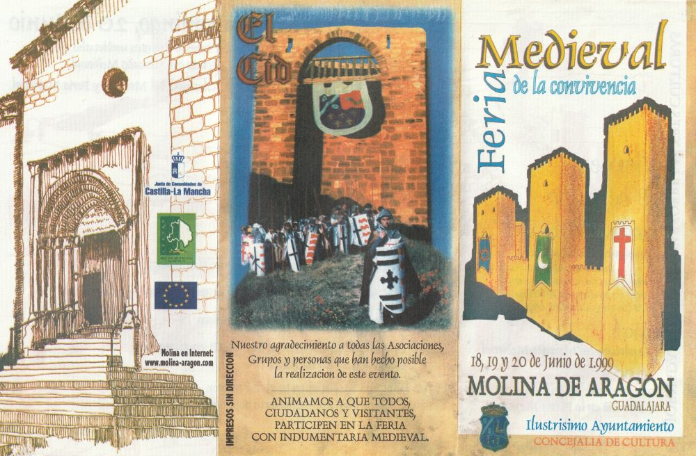 Programa de la primera Feria Medieval de la Convivencia en 1999.