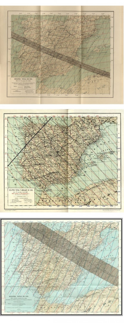 Los tres eclipses de 1900, 1905 y 1912.