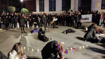 Manifestación 25 N Red Feminista performance