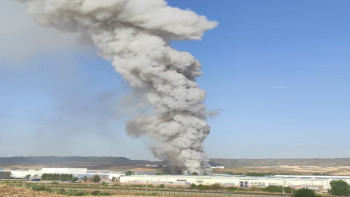 Incendio industrial en Azuqueca