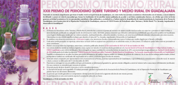 La APG y la Diputación convocan los XXIII Premios sobre Turismo y Medio Rural en Guadalajara