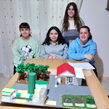 Tres alumnas del IES Newton Salas de Villanueva de la Torre ganan el Primer Premio del VI Concurso de Maquetas "La Ingeniería Química en Miniatura"