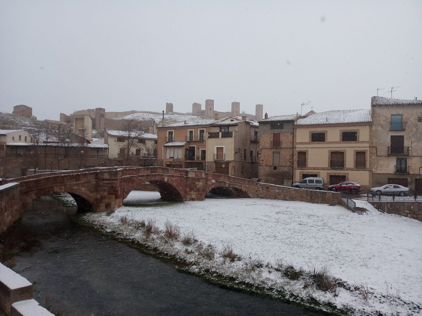 Imagen de archivo de una nevada invernal en Molina de Aragón.