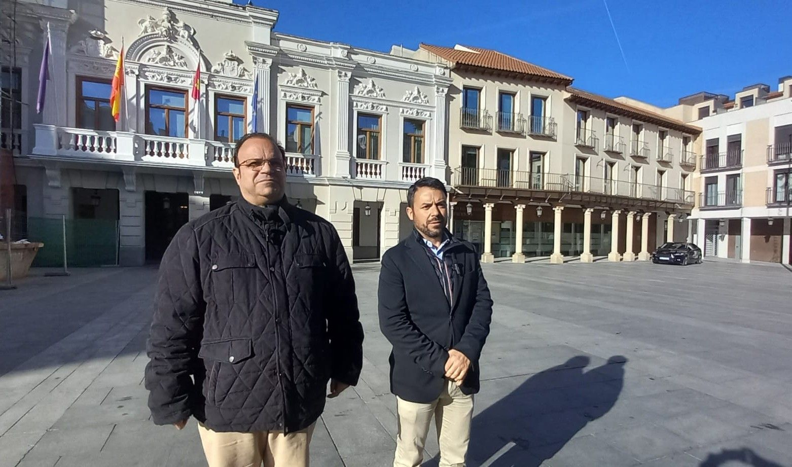 Iván Sánchez y Víctor Morejón, durante su atención a los medios. 
