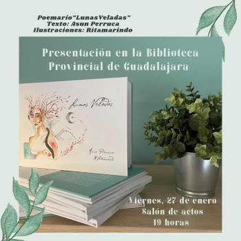 La Biblioteca Provincial de Guadalajara acoge este viernes la presentación de "Lunas Veladas": poemario ilustrado sobre el cáncer de mama de Asun Perruca y Ritamarindo