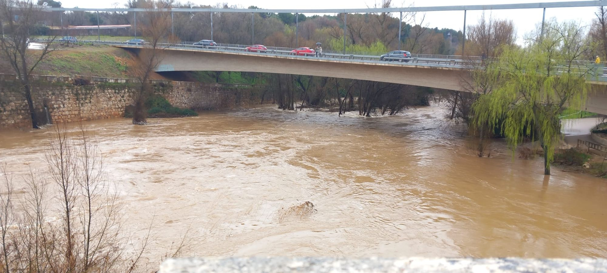 Estado del río esta misma mañana. 