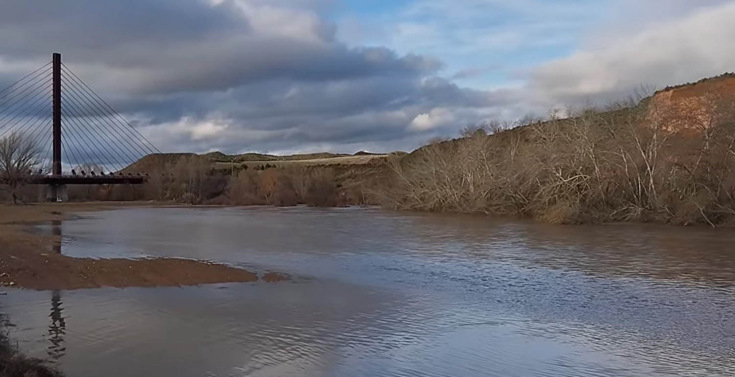 Situación del río en la zona de la Ronda Norte//Imagen: Cortesía Rubén López. Meteoguada. 