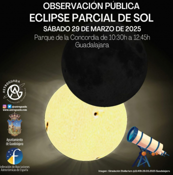 El próximo 29 de marzo podrá observarse un eclipse parcial de sol con telescopios y pantallas desde el Parque de la Concordia
