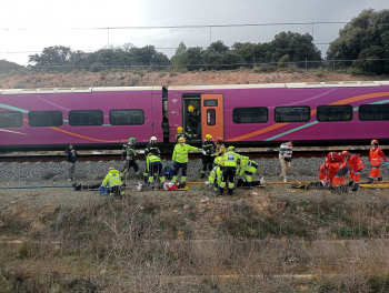 La estación del AVE de Guadalajara-Yebes acoge uno de los simulacros más multitudinarios de Adif y Renfe