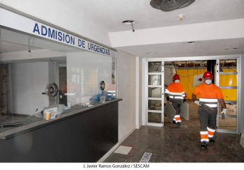 Arranca el desmontaje de las antiguas Urgencias del Hospital