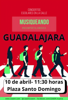 Los centros educativos de Guadalajara celebran Musiqueando 2025 con una gran cita musical en la Plaza de Santo Domingo