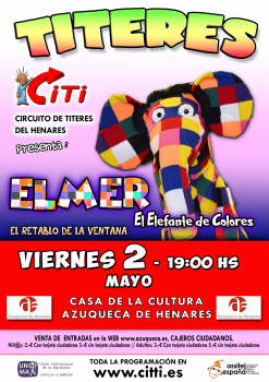 El Circuito de Títeres del Henares llega a Azuqueca con Elmer: El elegante de colores
