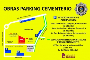 El Ayuntamiento de Guadalajara habilita plazas de aparcamiento en el entorno de la Estación de Autobuses ante el inicio de las obras del Parking Disuasorio