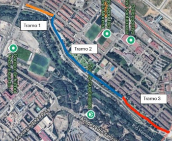 Corte temporal del camino junto al río Henares 