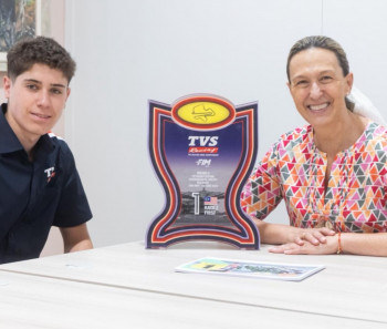 El Ayuntamiento recibe a Luis Miguel López, joven promesa del motociclismo alcarreño 