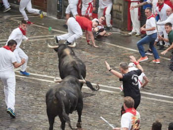 Peligroso primer encierro de Sanfermines