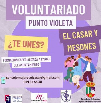 Se buscan personas voluntarias para el Punto Violeta durante las fiestas de El Casar y Mesones