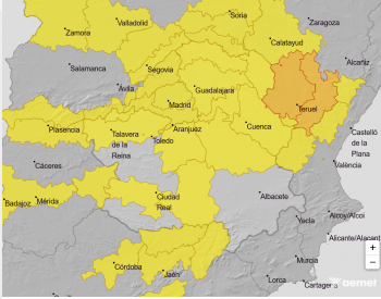 Avisos amarillos por lluvias y tormentas en la Sierra Norte y las Parameras de Molina