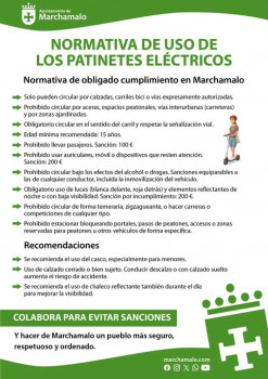 Marchamalo advierte de las sanciones por incumplimiento de la normativa del patinete eléctrico