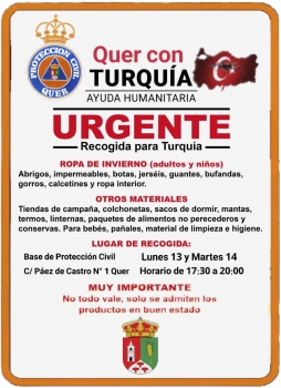 Los voluntarios de Protección Civil de Quer movilizan a los seteros para ayudar a los afectados por el terremoto de Turquía