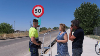 Apertura provisional de la nueva pasarela de acceso al polígono de Alovera para peatones