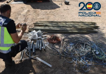 Detenidos tras seis robos de cableado de cobre de la línea férrea