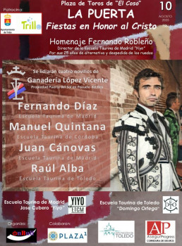 Fernando Robleño será homenajeado en la clase práctica de La Puerta