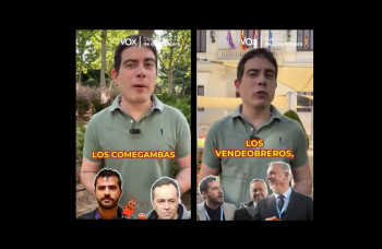 El diputado Arcángel vuelve a la carga en redes: llama "vendeobreros" y "comegambas" a los secretarios provinciales de UGT y CCOO