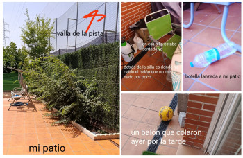 LOS VECINOS DENUNCIAN. Pistas deportivas molestas muy cerca de viviendas en Alovera