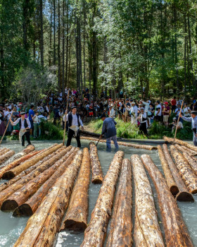 "Los pastores del bosque flotante" recorrerán el Tajo a su paso por Peralejos de las Truchas