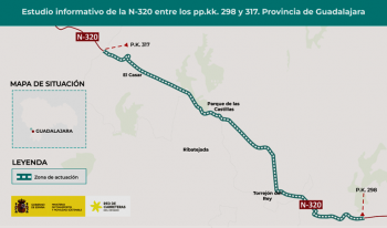 Sale a licitación el estudio informativo para mejorar la N-320 entre Cabanillas y El Casar