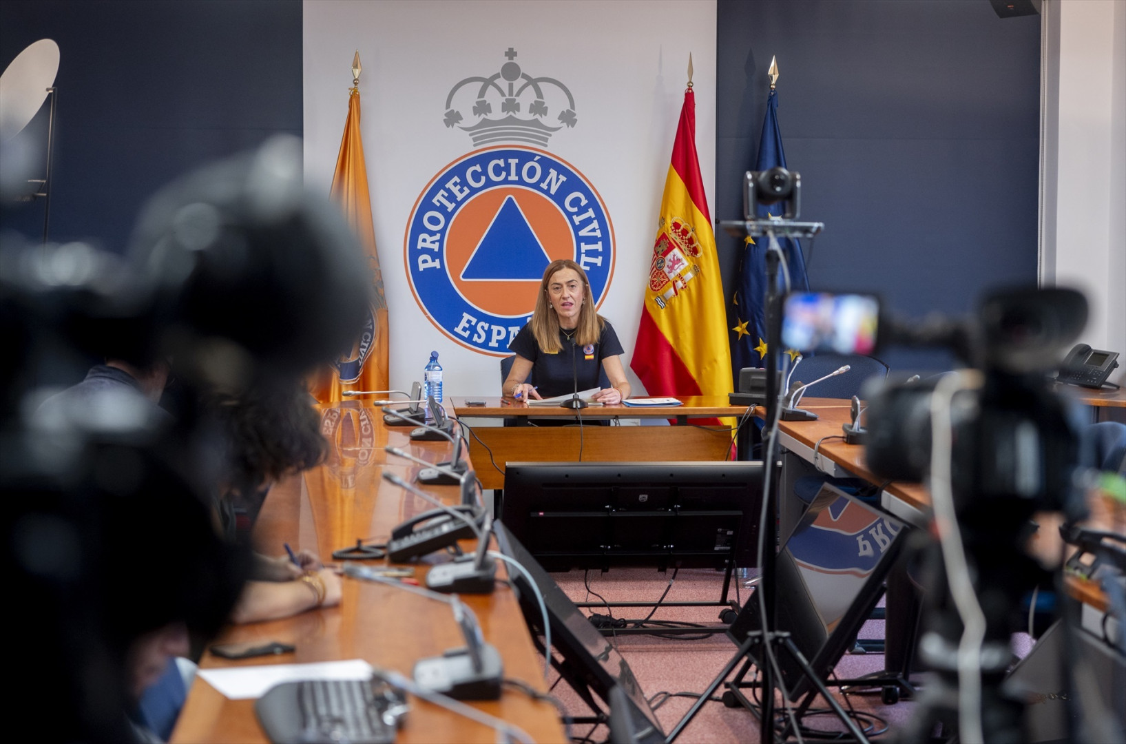 La directora general de Protección Civil, Virginia Barcones, informará sobre el desarrollo del Comité Estatal de Coordinación (CECOD) contra los incendios, en la Dirección General de Protección Civil y Emergencias. Imagen: Alberto Ortega / Europa Press