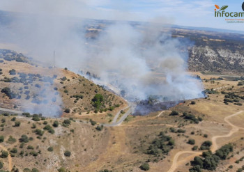 El incendio en Loranca de Tajuña pasa a nivel 1