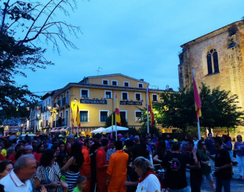 Concentración antitaurina en Tendilla el día del chupinazo y desfile de peñas