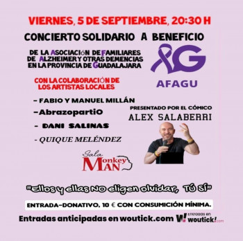 La Sala Monkey Man será escenario de un concierto benéfico por el alzheimer 