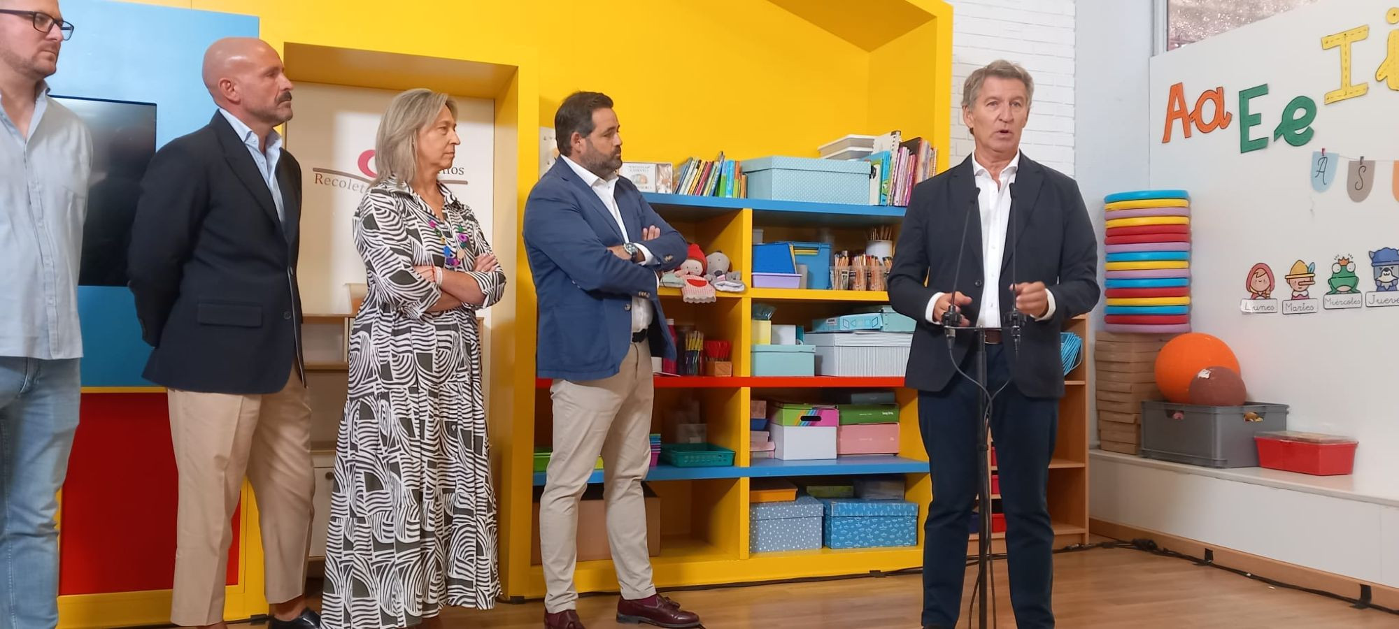 El presidente del PP, durante su visita a Guadalajara esta mañana.
