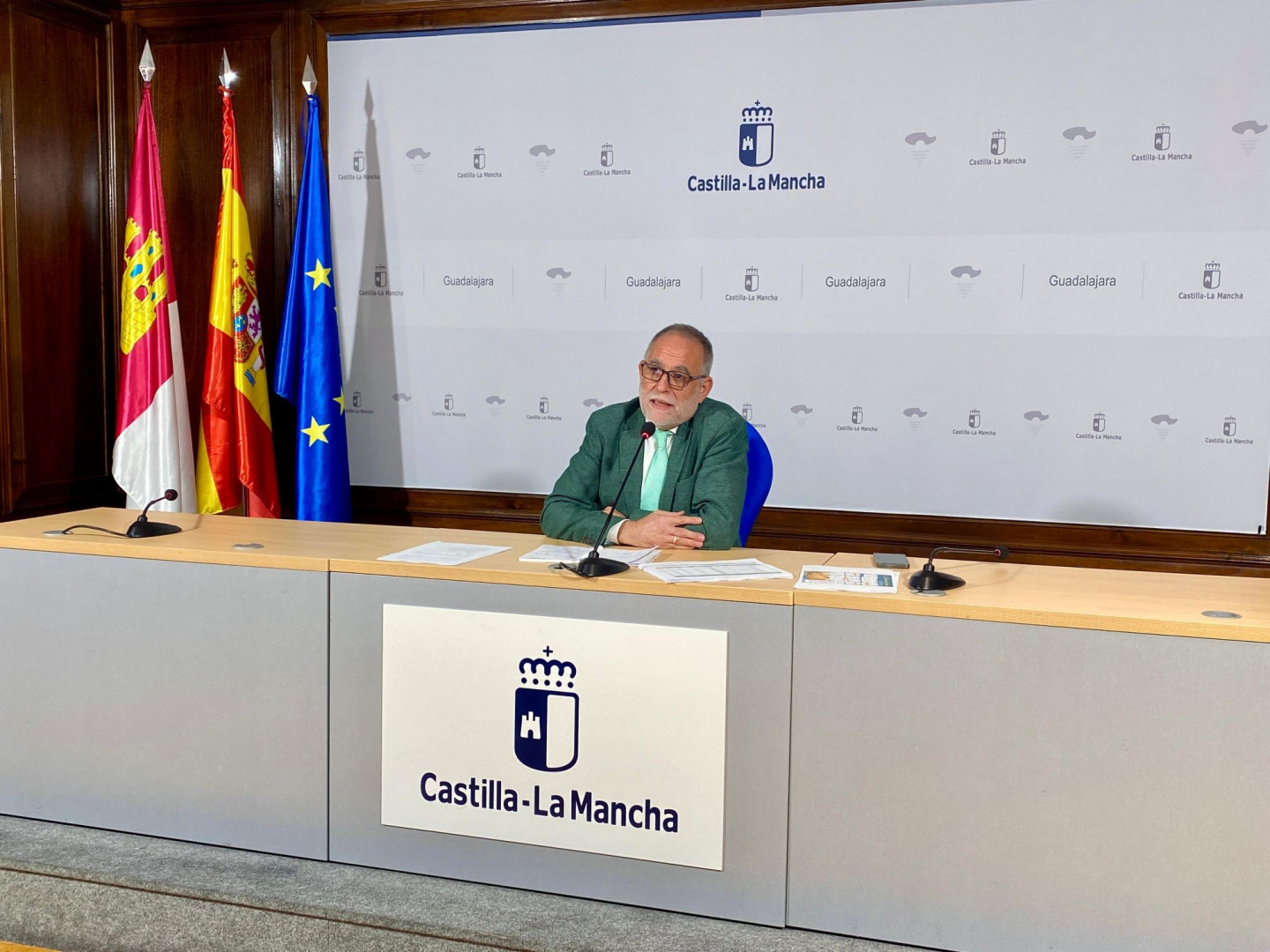 El delegado provincial de Educación, durante la presentación del nuevo curso escolar//Imagen: JCCM.