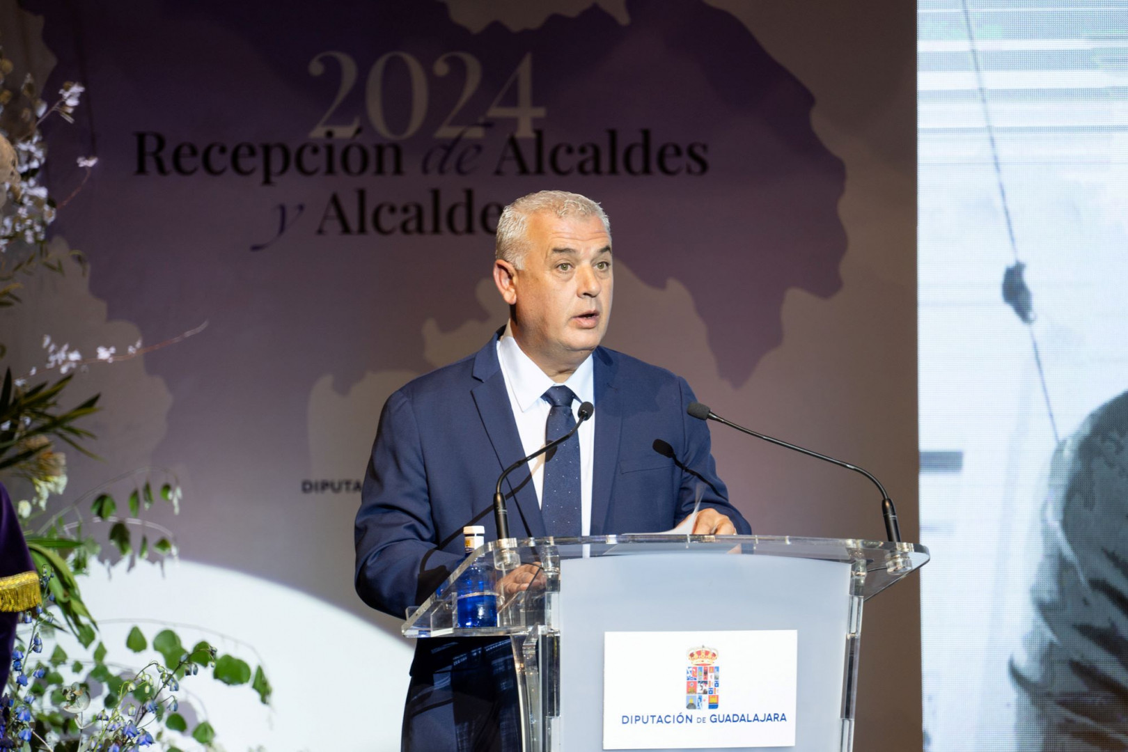 El presidente de la Diputación Provincial, en el acto del año pasado//Imagen: Diputación Provincial de Guadalajara. 